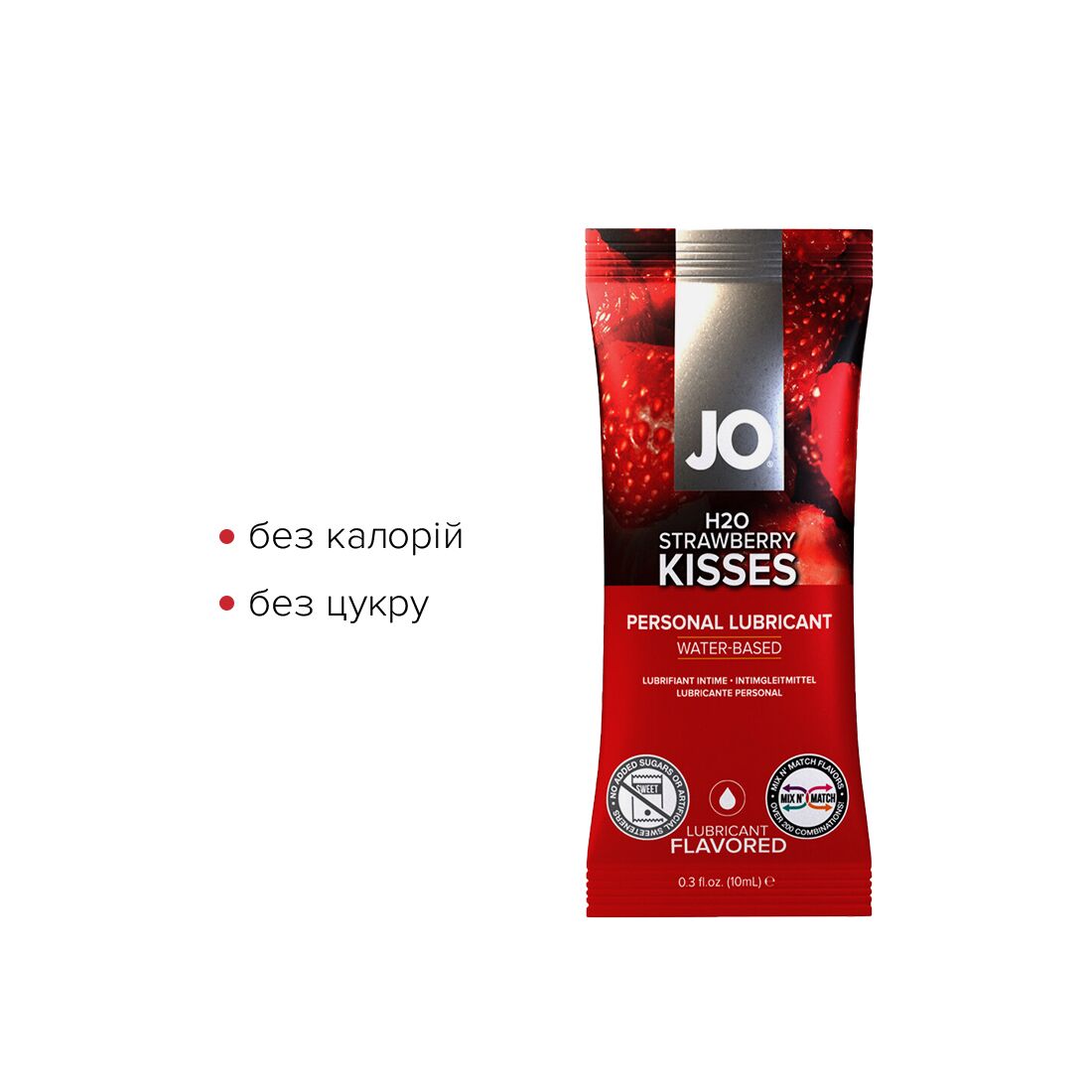 Набір лубрикантів Foil Display Box – JO H2O Lubricant – Strawberry – 12 × 10ml