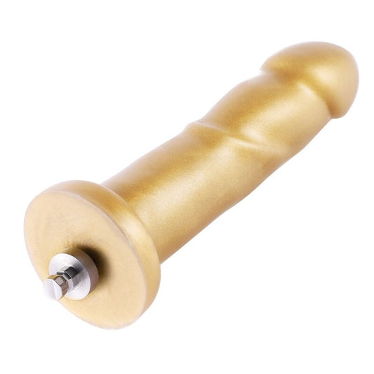 Золотий фалоімітатор Hismith 6.8″ Golden Silicone Dildo, система KlicLok