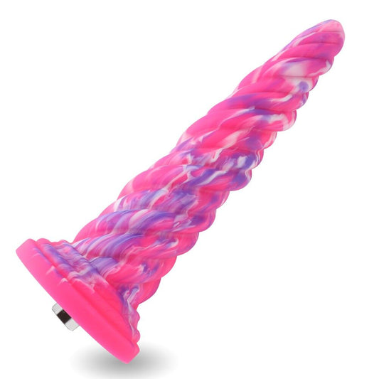 Фантазійний фалоімітатор 10.12″ для секс-машин Hismith Silicone Dildo rose Monster Series, KlicLok