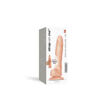 Реалістичний фалоімітатор Strap-On-Me Sliding Skin Realistic Dildo Vanille M, ефект рухливої шкіри