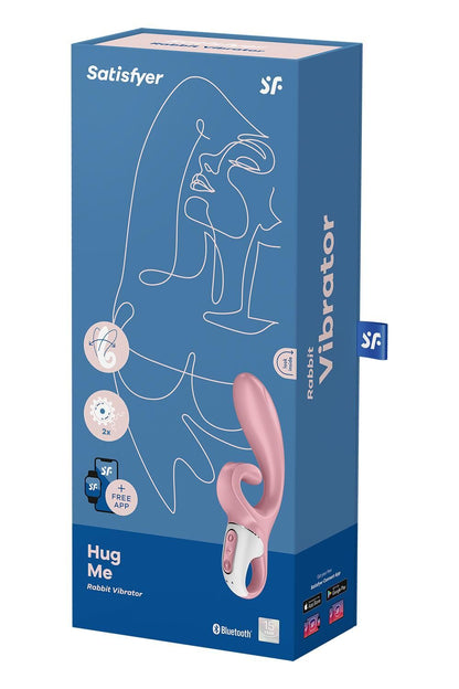 Смартвібратор-кролик Satisfyer Hug Me Pink, 2 мотори, діаметр 4,2см, широка кліторальна частина