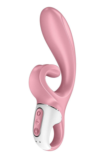 Смартвібратор-кролик Satisfyer Hug Me Pink, 2 мотори, діаметр 4,2см, широка кліторальна частина