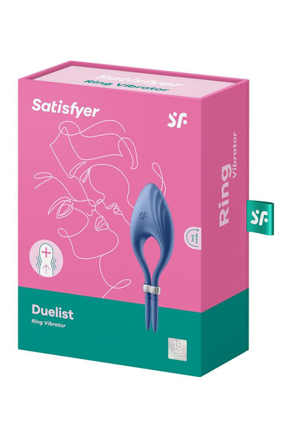 Ерекційне віброкільце-ласо Satisfyer Duelist Blue, 10 режимів, потужний мотор