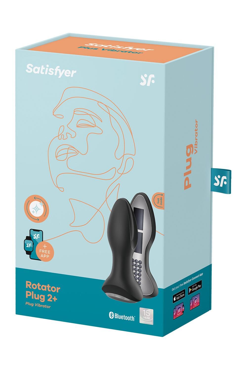 Анальна смарт-вібропробка із перлинним масажем Satisfyer Rotator Plug 2+ Black