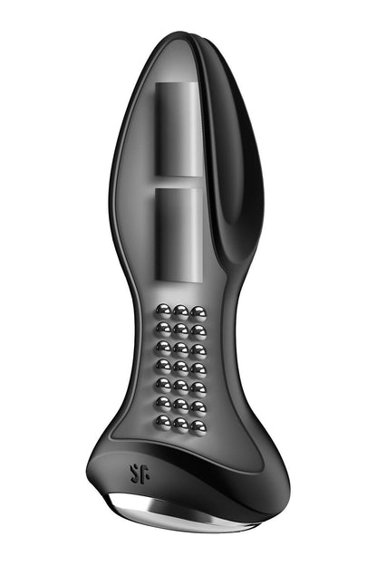 Анальна смарт-вібропробка із перлинним масажем Satisfyer Rotator Plug 2+ Black