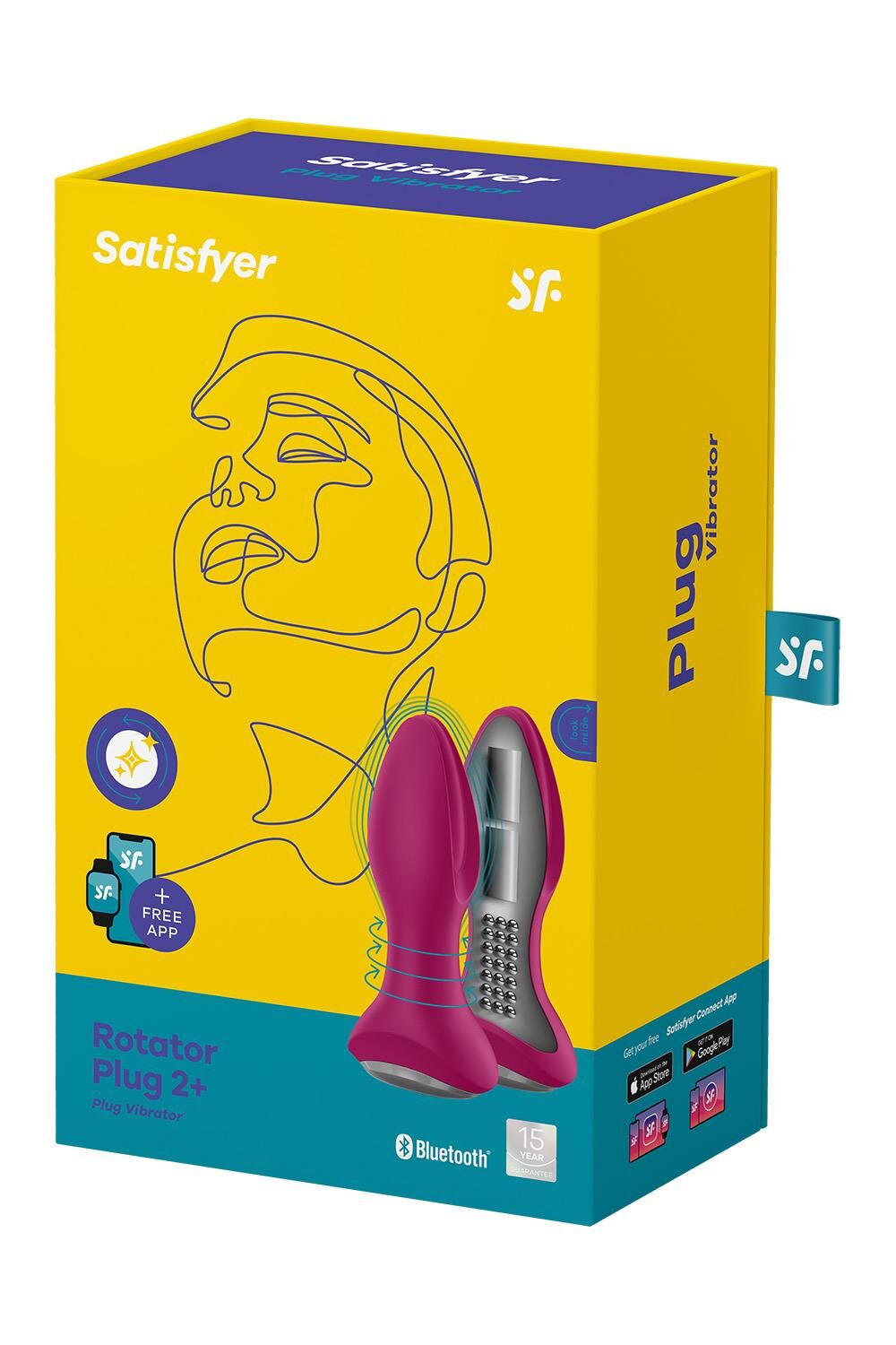 Анальна смарт вібропробка із перлинним масажем Satisfyer Rotator Plug 2+ Violet