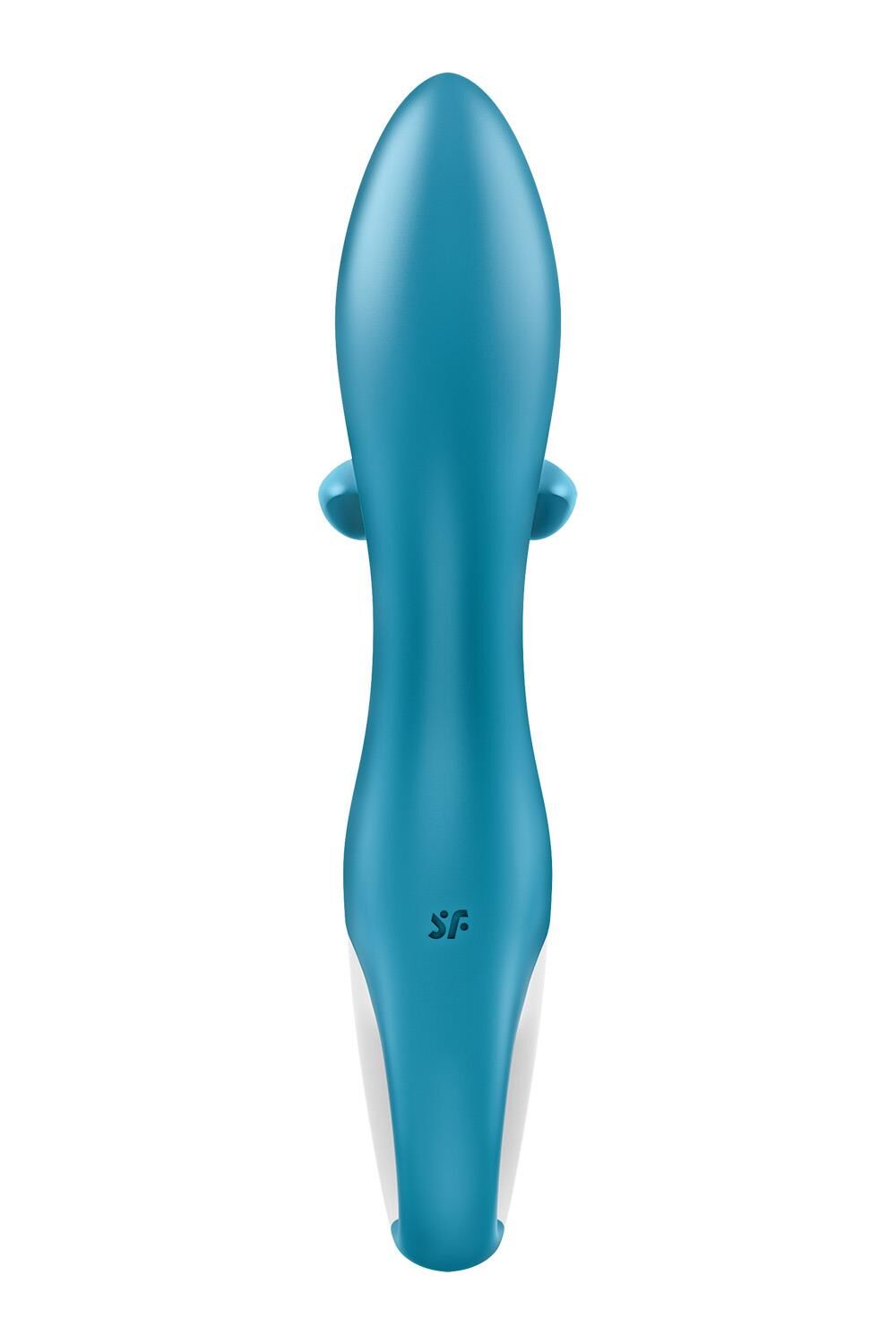 Вібратор-кролик із потрійним відростком Satisfyer Embrace me Turquoise, 2 мотори, діаметр 3,6 см