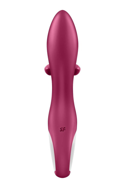 Вібратор-кролик із потрійним відростком Satisfyer Embrace me Berry, 2 мотори, діаметр 3,6 см