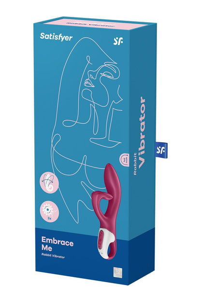 Вібратор-кролик із потрійним відростком Satisfyer Embrace me Berry, 2 мотори, діаметр 3,6 см