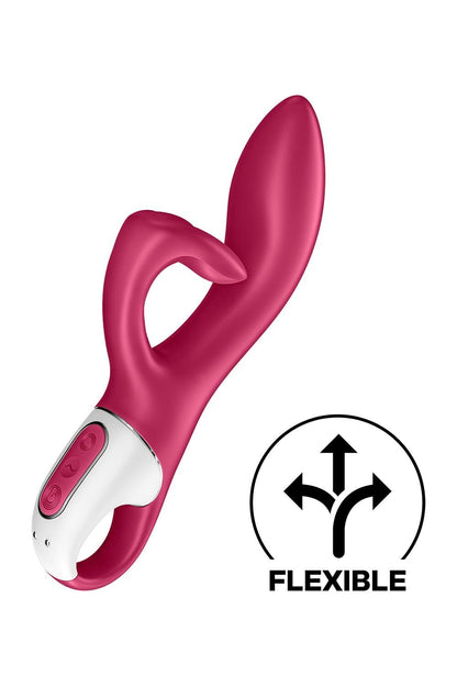 Вібратор-кролик із потрійним відростком Satisfyer Embrace me Berry, 2 мотори, діаметр 3,6 см