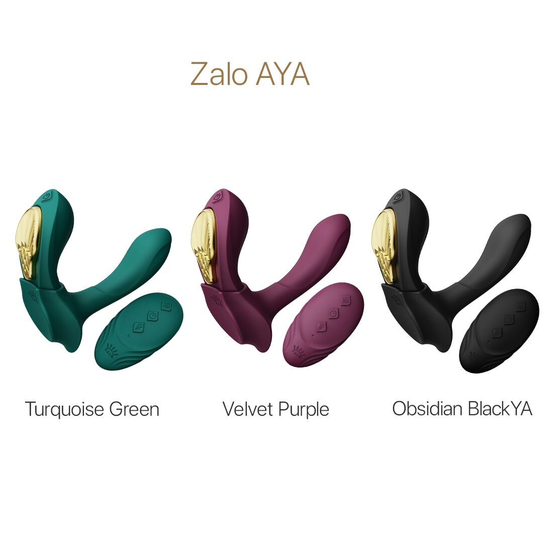 Смарт-вібратор у трусики Zalo - AYA Turquoise Green, насадка та пульт ДК