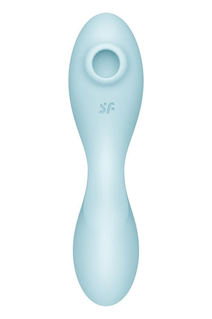 Вакуумний смарт-стимулятор із вібрацією Satisfyer Curvy Trinity 5 (Blue), керування зі смартфона