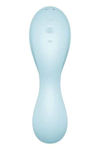 Вакуумний смарт-стимулятор із вібрацією Satisfyer Curvy Trinity 5 (Blue), керування зі смартфона