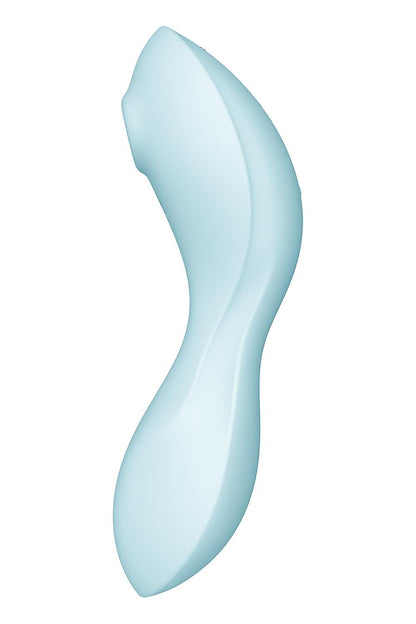 Вакуумний смарт-стимулятор із вібрацією Satisfyer Curvy Trinity 5 (Blue), керування зі смартфона