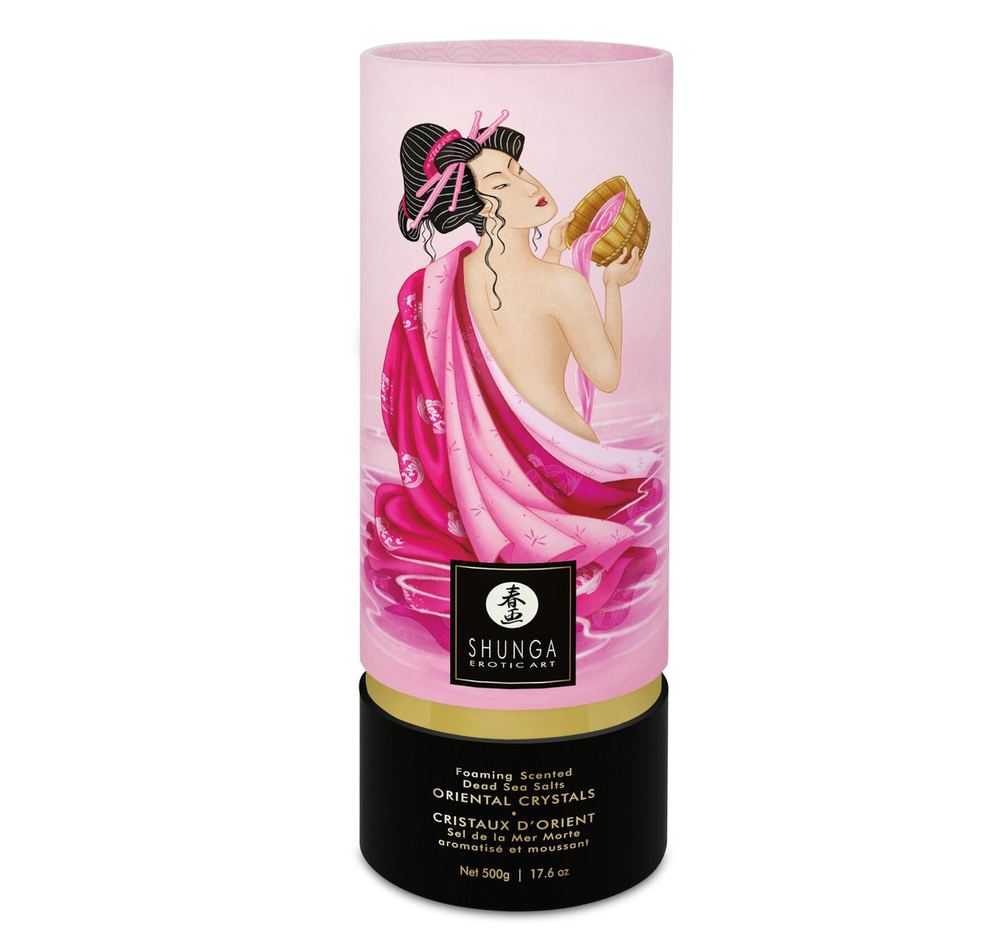 Пінлива сіль для ванни Shunga Dead Sea salt Oriental Crystals — Rose Petal (500 г), сіль Мертвого мо