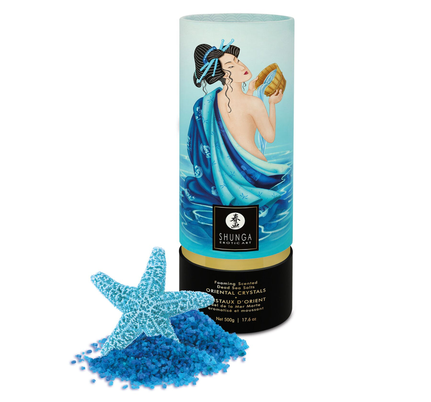 Пінлива сіль для ванни Shunga Dead Sea salt Oriental Crystals — Ocean Temptations (500 г), сіль Мерт