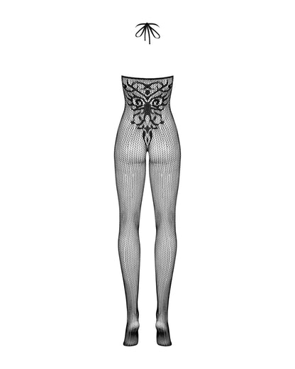 Бодістокінг Obsessive Bodystocking G308 S/M/L, халтер, декор у вигляді татуювання