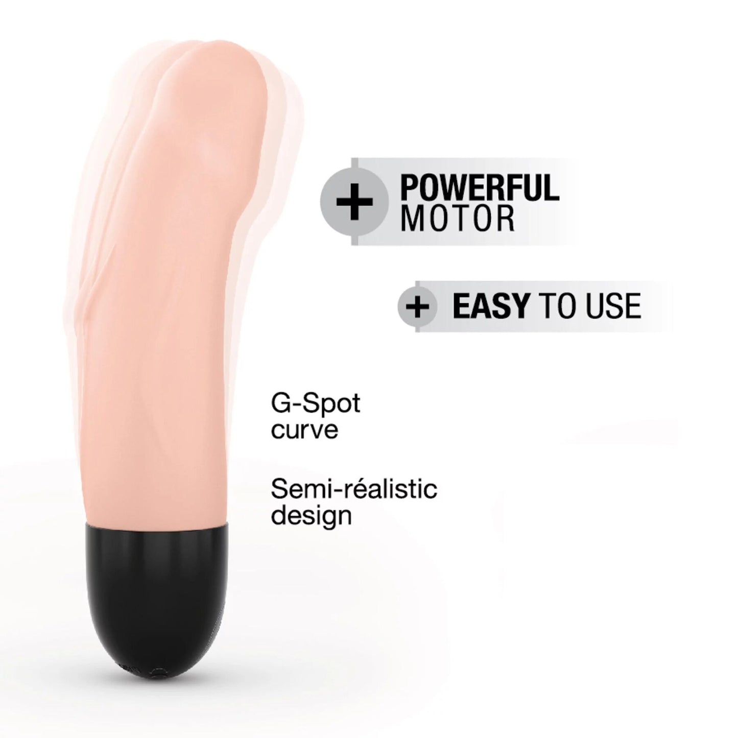 Вібратор Dorcel Real Vibration S Flesh 2.0, діаметр 3,7см, перезаряджається, для точки G