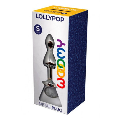 Металева анальна пробка Wooomy Lollypop Double Ball Metal Plug S, діаметр 2,8 см, довжина 8,5 см