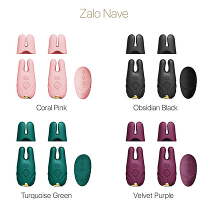 Смарт-вібратор для грудей Zalo - Nave Coral Pink, пульт ДК, робота через додаток