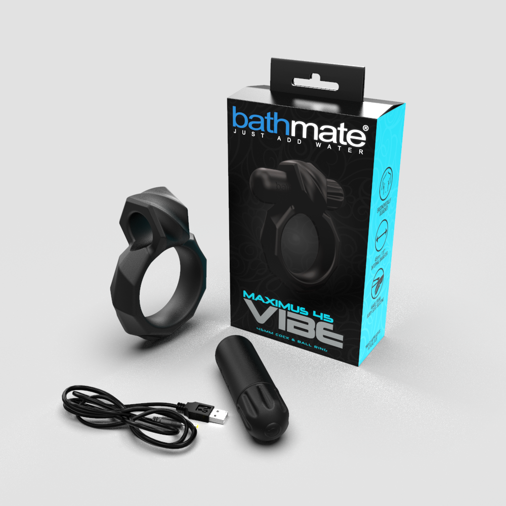 Ерекційне кільце з віброкулею Bathmate Maximus VIBE 45mm, перезаряджається