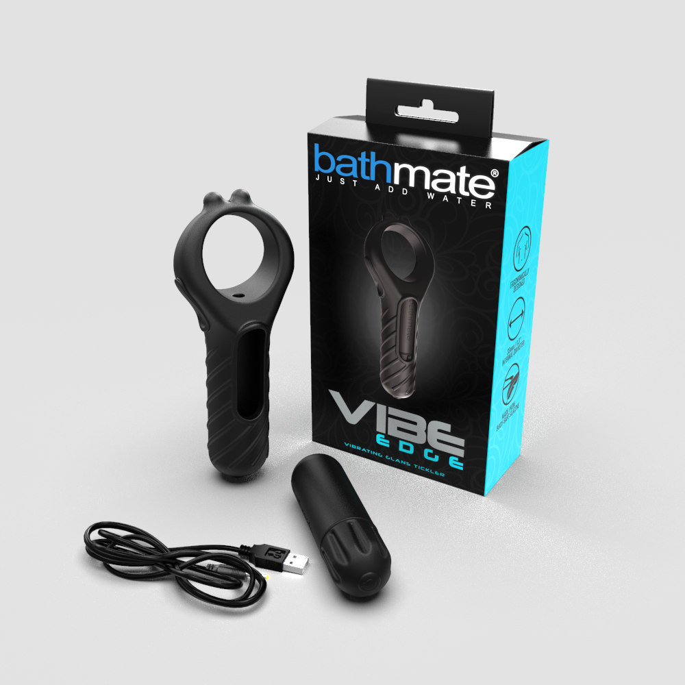 Ерекційне кільце з віброкулею Bathmate Vibe Edge перезаряджається, 10 режимів