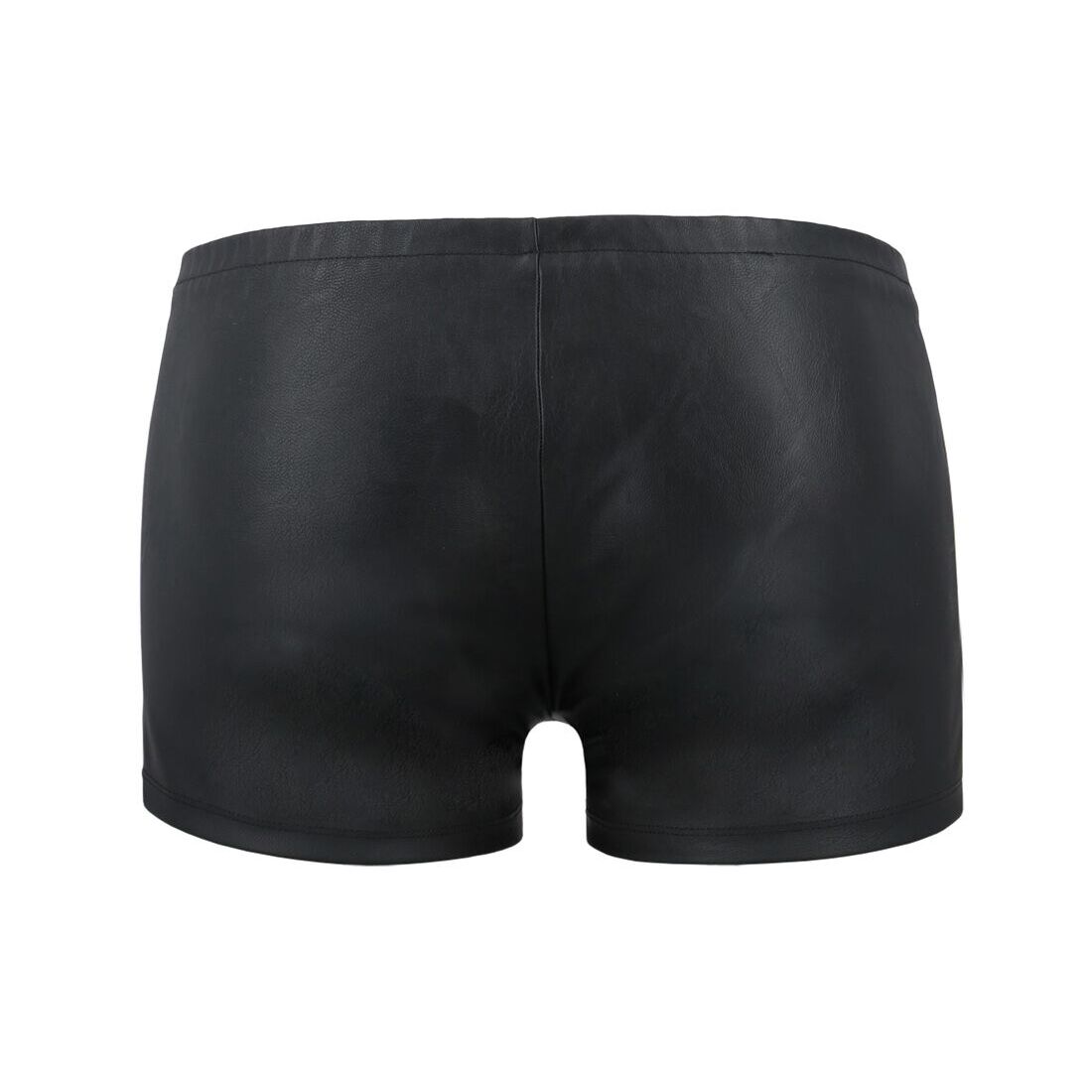 Чоловічі шкіряні боксери з блискавками Passion 049 SHORT MATT XXL/XXXL Black