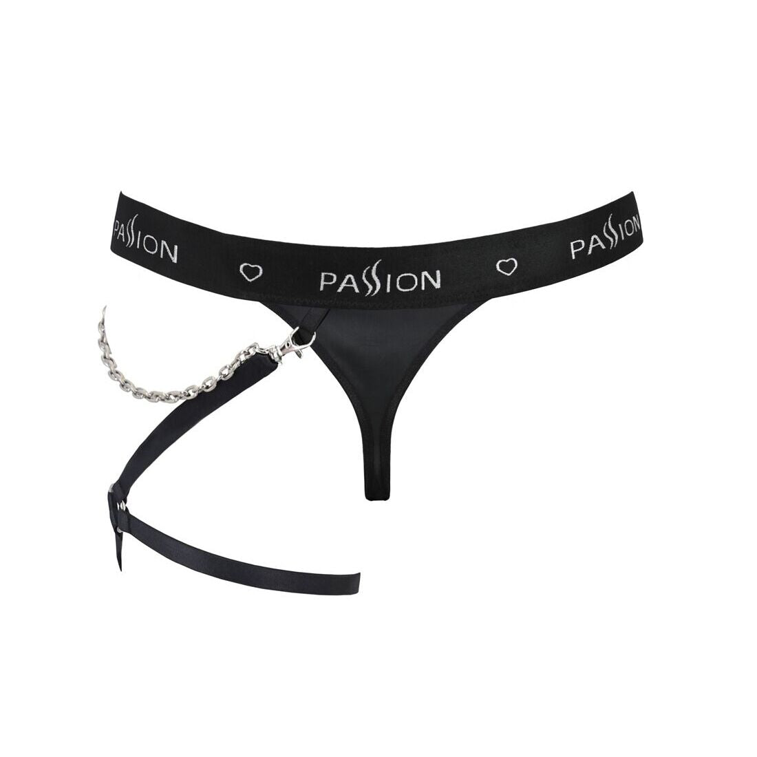 Чоловічі трусики танга з підв’язкою Passion 058 THONG BILL L/XL Black