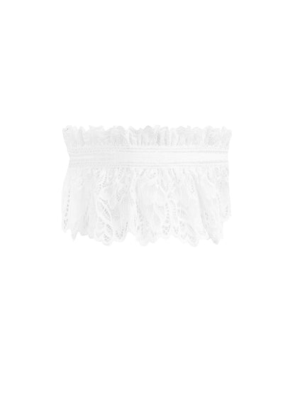 Ажурна підв’язка Obsessive Amor Blanco garter, white