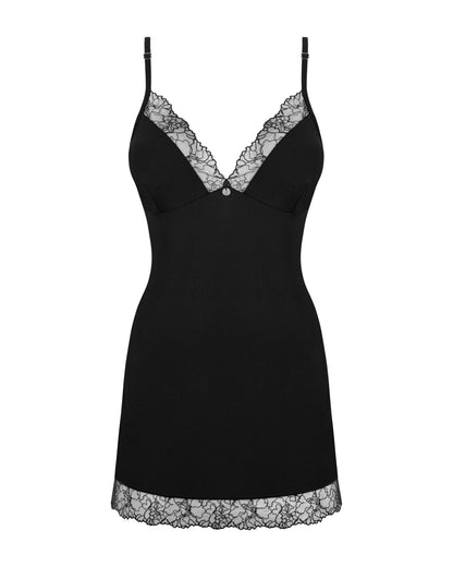 Сорочка та трусики Obsessive Bella Rou chemise & thong XS/S