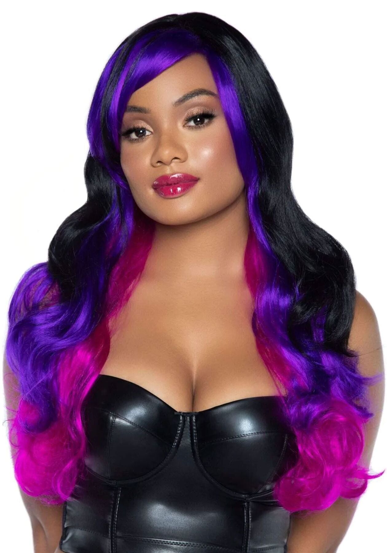 Leg Avenue Allure Multi Color Wig Black/Purple