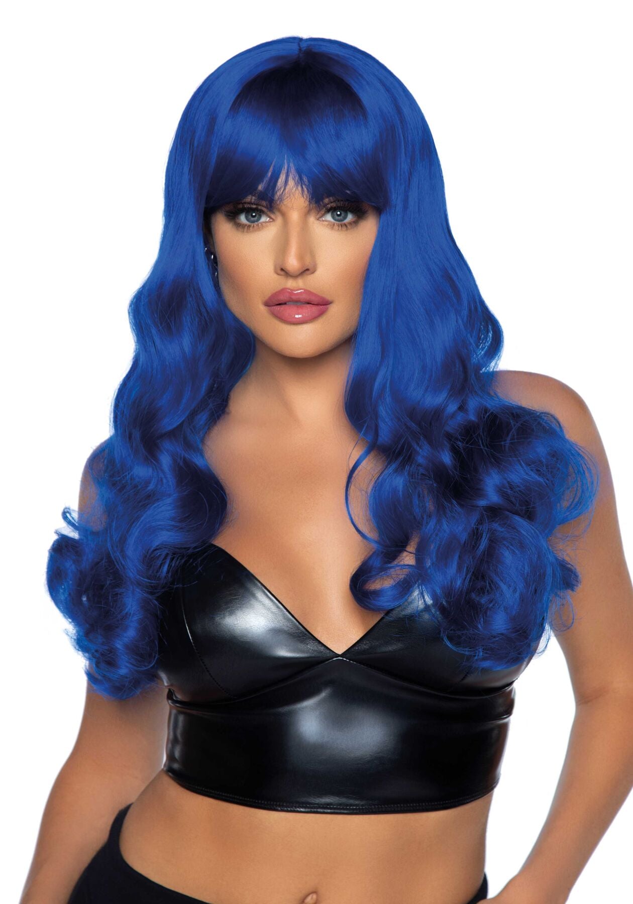 Хвиляста перука Leg Avenue Misfit Long Wavy Wig Blue, довга, реалістичний вигляд, 61 см