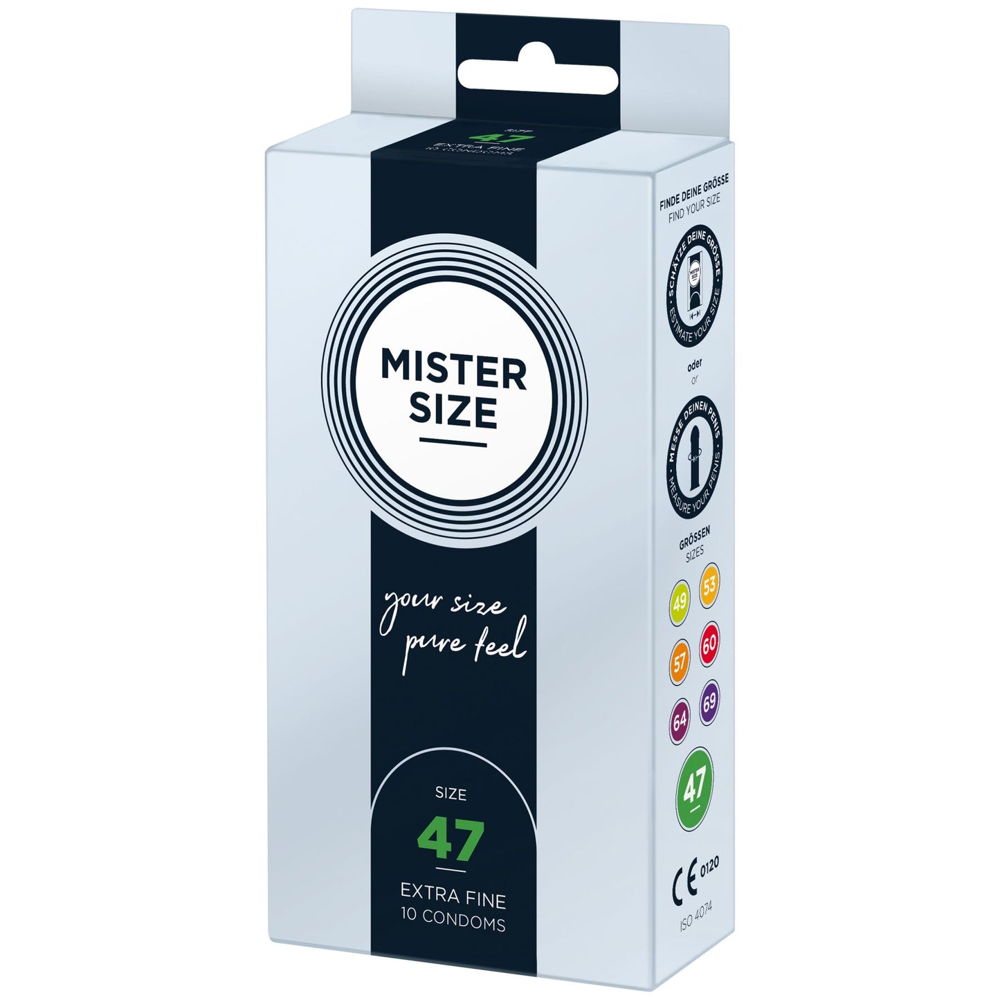 Презервативи Mister Size - pure feel - 47 (10 condoms), товщина 0,05 мм