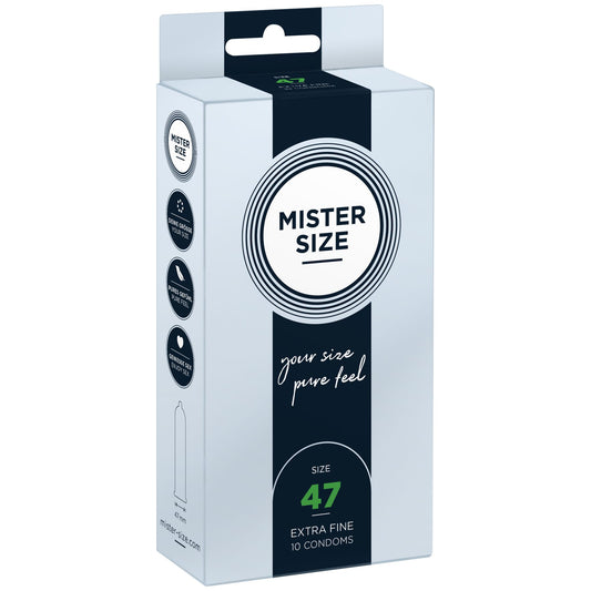 Презервативи Mister Size - pure feel - 47 (10 condoms), товщина 0,05 мм