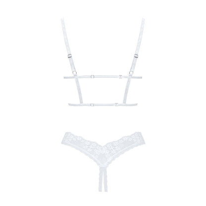 Еротичний комплект Obsessive Heavenlly 2-pcs cupless set XL/2XL, відкриті груди, з доступом