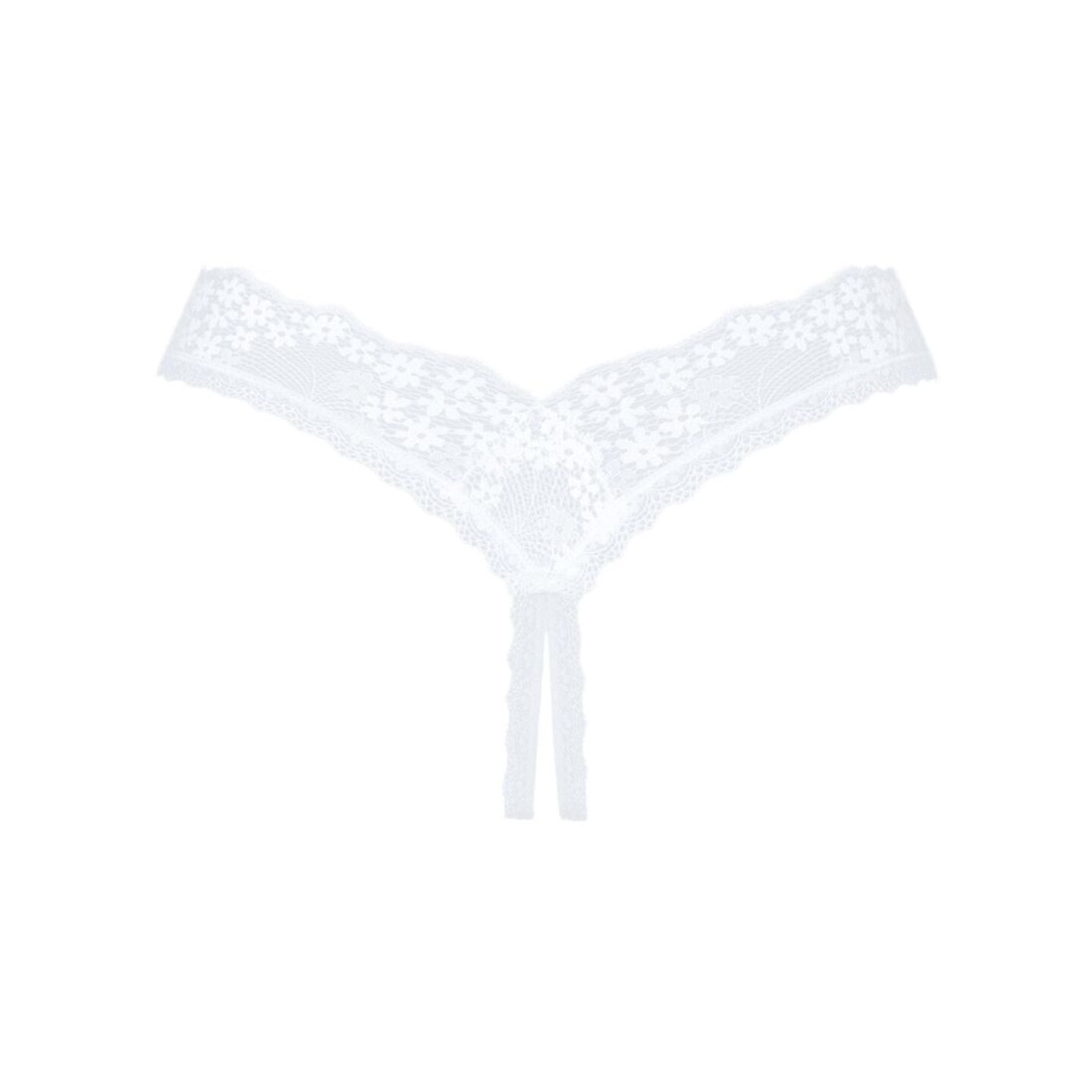 Мереживні танга Obsessive Heavenlly crotchless thong XS/S, з доступом