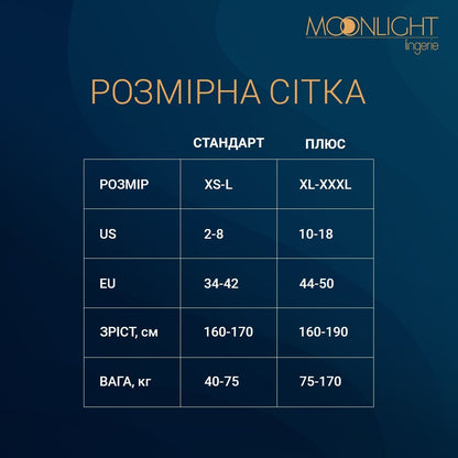 Сукня-бодістокінг Moonlight Plus Model 06 XL-XXXL Black