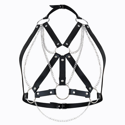 Портупея жіноча Art of Sex - Aiden Leather harness, Чорна XS-M