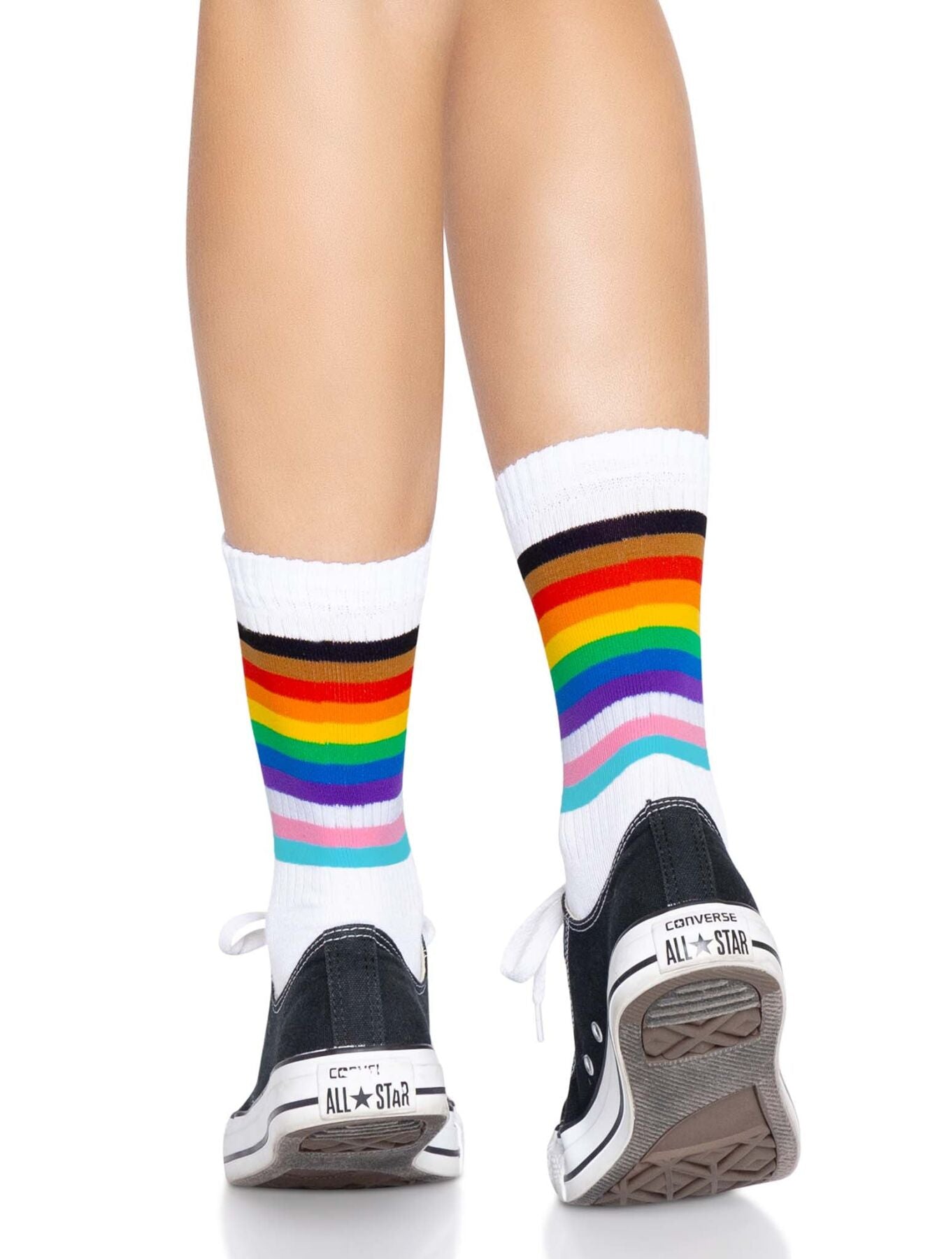 Шкарпетки жіночі в смужку Leg Avenue Pride crew socks Rainbow, 37–43 розмір