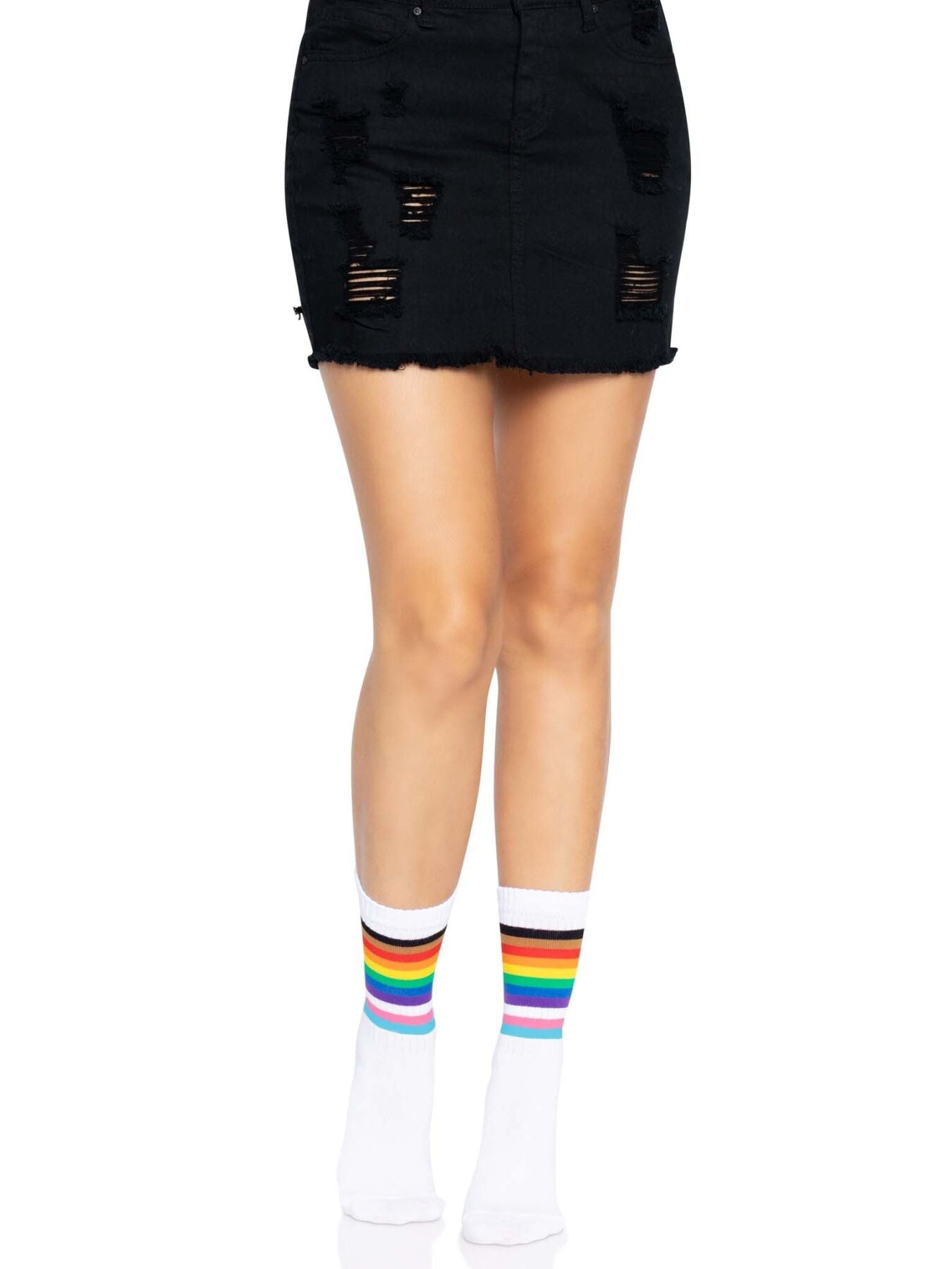 Шкарпетки жіночі в смужку Leg Avenue Pride crew socks Rainbow, 37–43 розмір