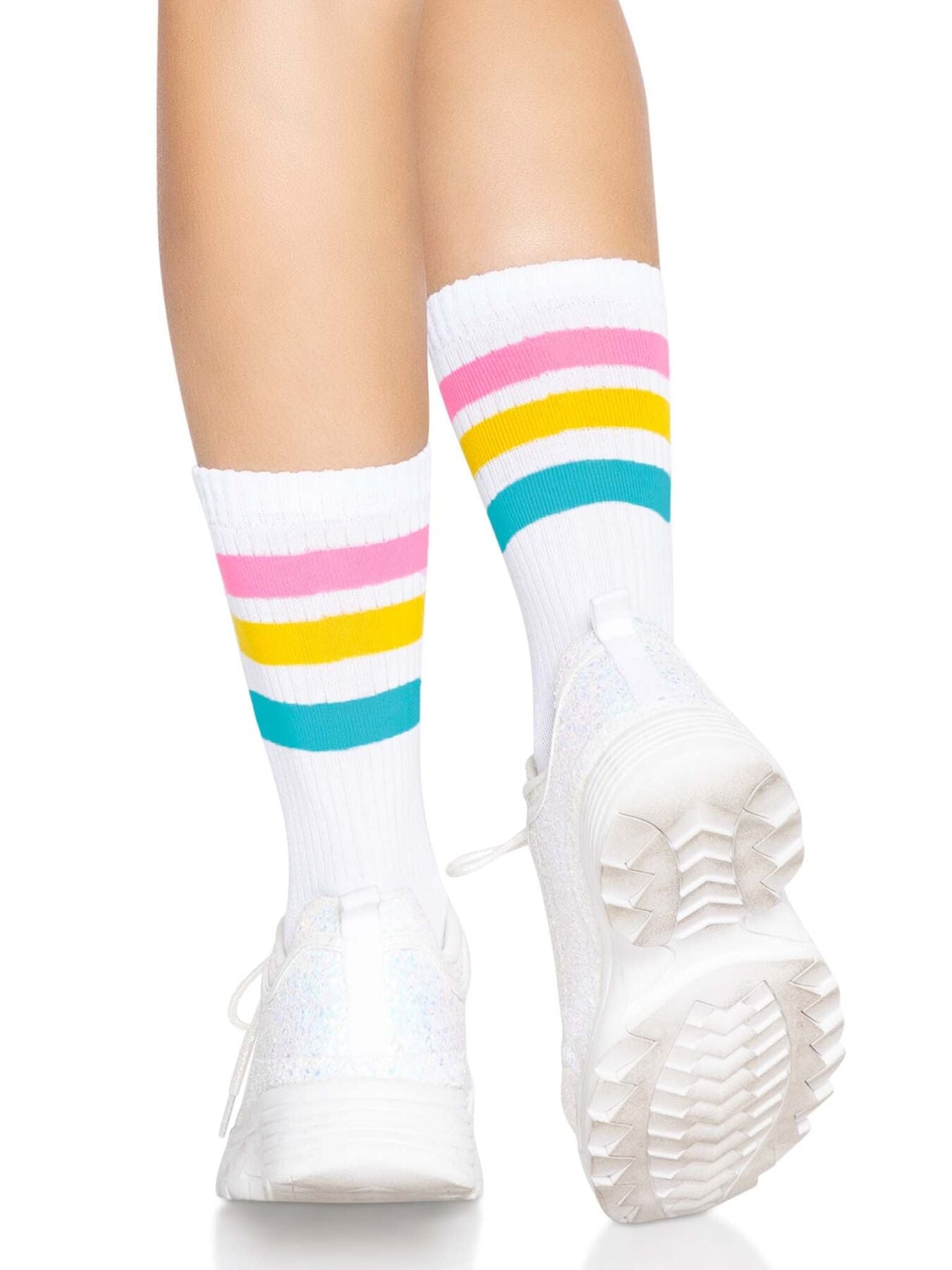 Шкарпетки жіночі в смужку Leg Avenue Pride crew socks Pansexual, 37–43 розмір