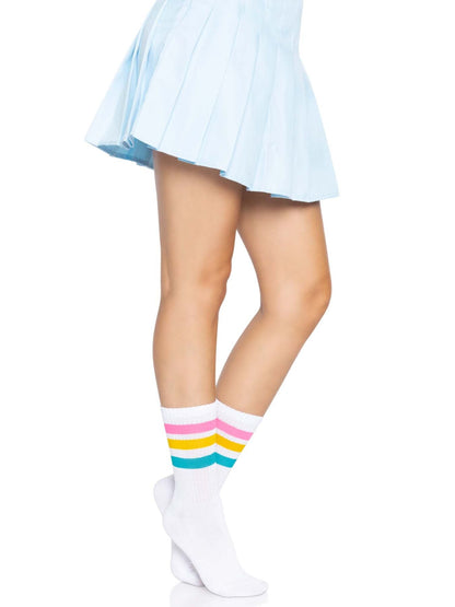 Шкарпетки жіночі в смужку Leg Avenue Pride crew socks Pansexual, 37–43 розмір