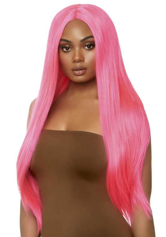 Перука Leg Avenue 33″ Long straight center part wig neon pink