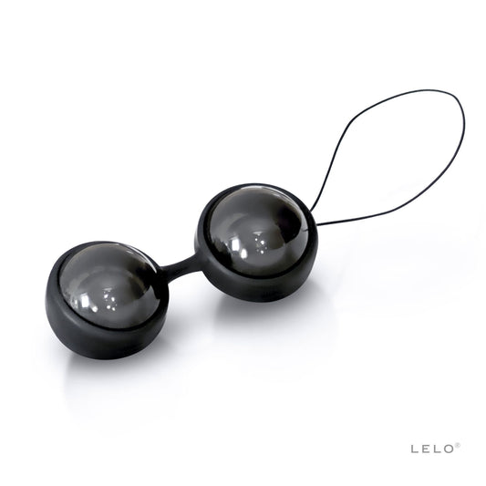 Вагінальні кульки LELO Luna Beads Noir Black, зміщений центр ваги, діаметр 2,9 см, 2х37 г