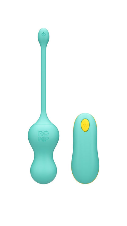 Віброяйце для точки G з пультом керування Romp Cello Light Teal, водонепроникне