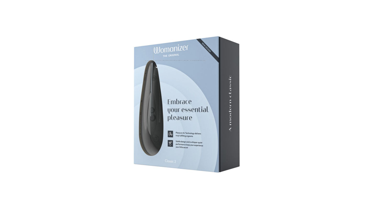 Вакуумний кліторальний стимулятор Womanizer Classic 2 - Black, 10 режимів, функція Afterglow