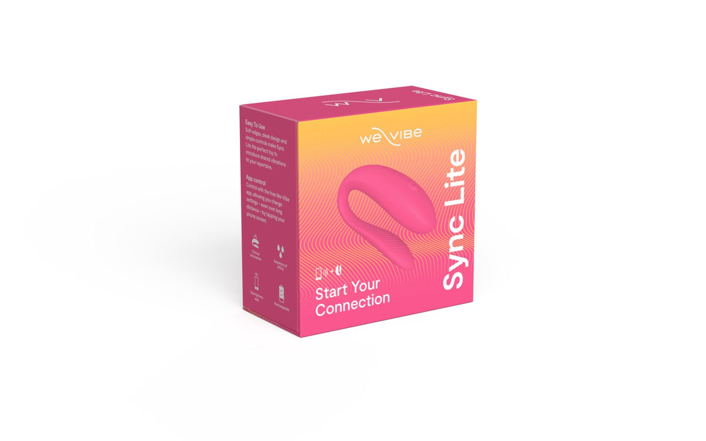 Смарт-вібратор для пар We-Vibe Sync Lite Pink, 10 віброрежимів, можна поєднувати з проникним сексом