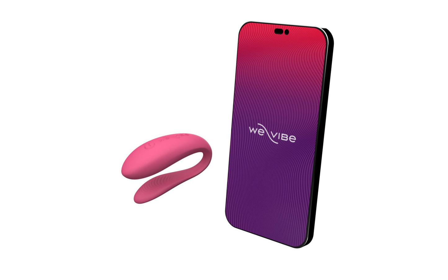 Смарт-вібратор для пар We-Vibe Sync Lite Pink, 10 віброрежимів, можна поєднувати з проникним сексом