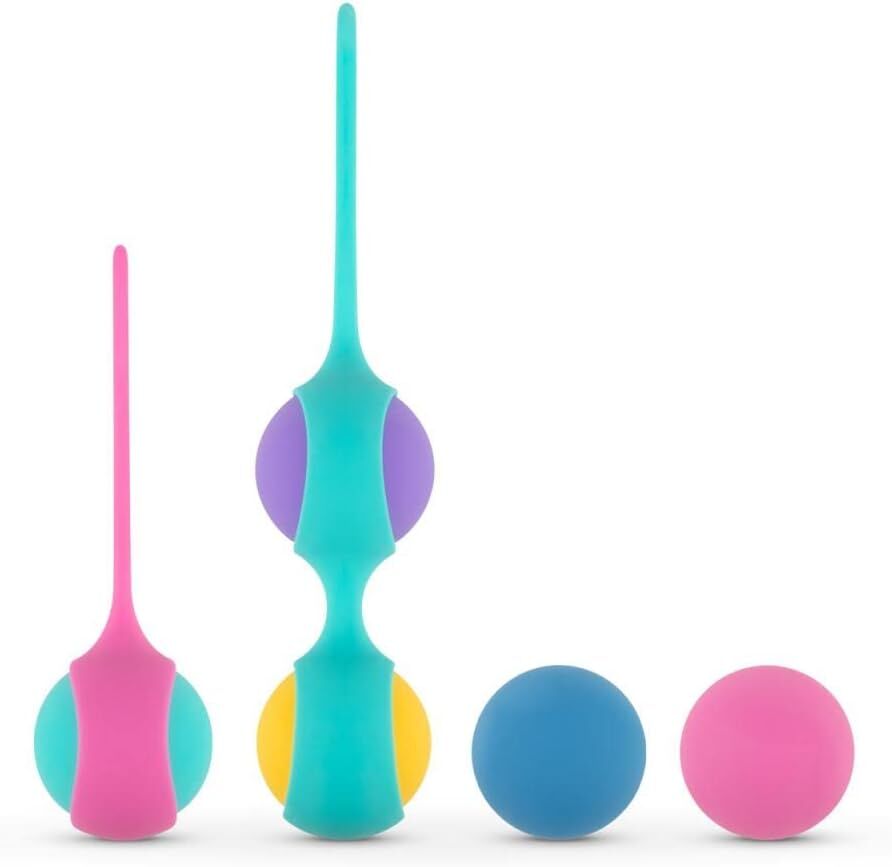 Набір вагінальних кульок PMV20: Vita – Kegel Ball Set, маса 40, 50, 60 г, два тримачі