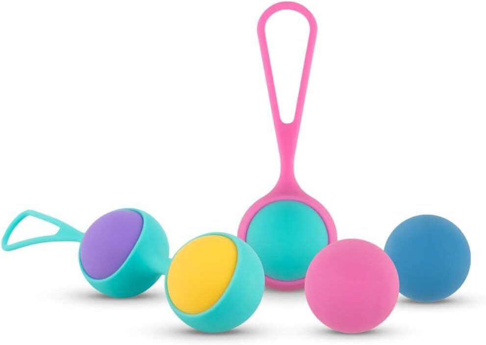 Набір вагінальних кульок PMV20: Vita – Kegel Ball Set, маса 40, 50, 60 г, два тримачі